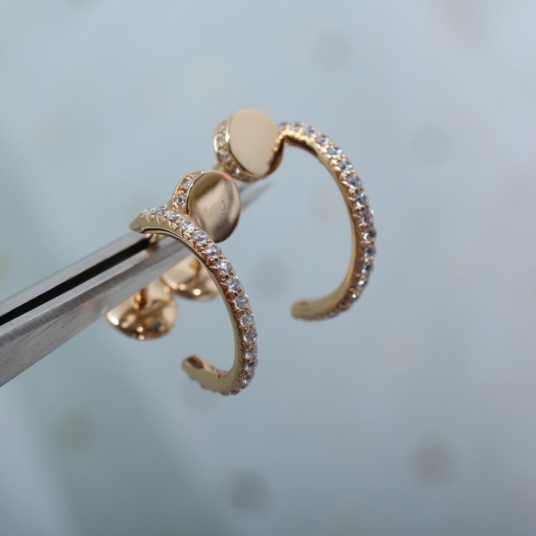 [Luna Brilliance]JUSTE EARRINGS 12.75MM PINK GOLD DIAMOND