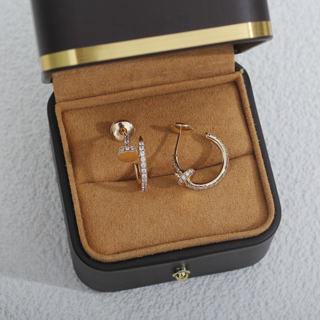 [Luna Brilliance]JUSTE EARRINGS 12.75MM PINK GOLD DIAMOND