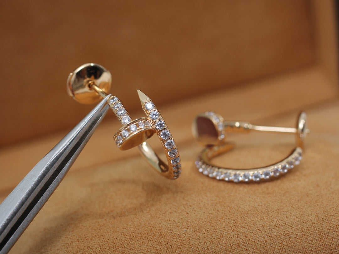 [Luna Brilliance]JUSTE EARRINGS 12.75MM PINK GOLD DIAMOND