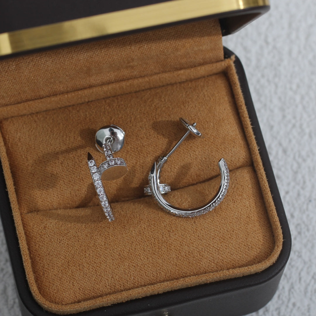 [Luna Brilliance]JUSTE EARRINGS 12.75MM SILVER DIAMOND