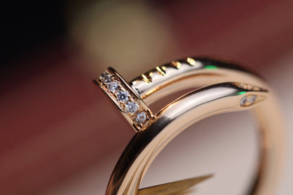 [Luna Brilliance]JUSTE RING 2.65MM PINK GOLD DIAMOND