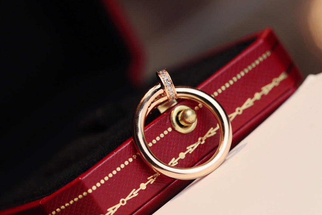 [Luna Brilliance]JUSTE RING 2.65MM PINK GOLD DIAMOND