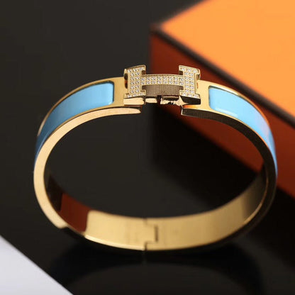 [Luna Brilliance]H CLOUD BLUE BRACELET GOLD DIAMOND