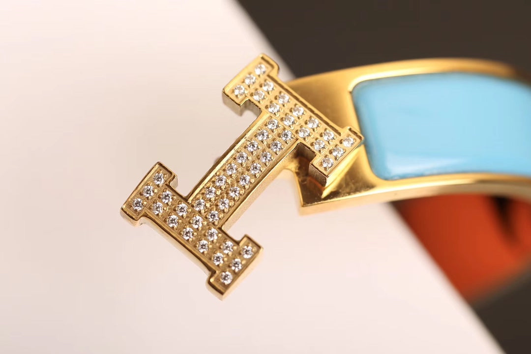 [Luna Brilliance]H CLOUD BLUE BRACELET GOLD DIAMOND