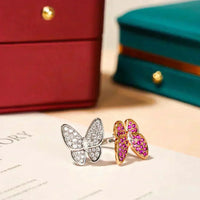 [Luna Brilliance]TWIN BUTTERFLY DIAMOND RING