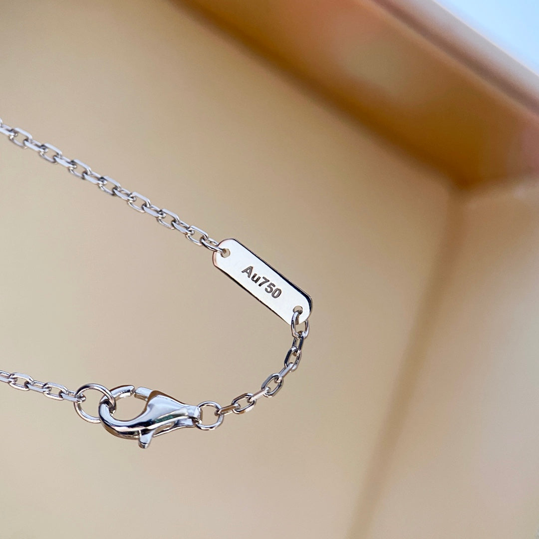 [Luna Brilliance]CLOVER DIAMOND NECKLACE SILVER