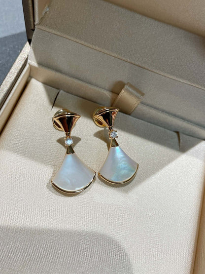 [Luna Brilliance]DREAM MOP 1 DIAMOND EARRINGS