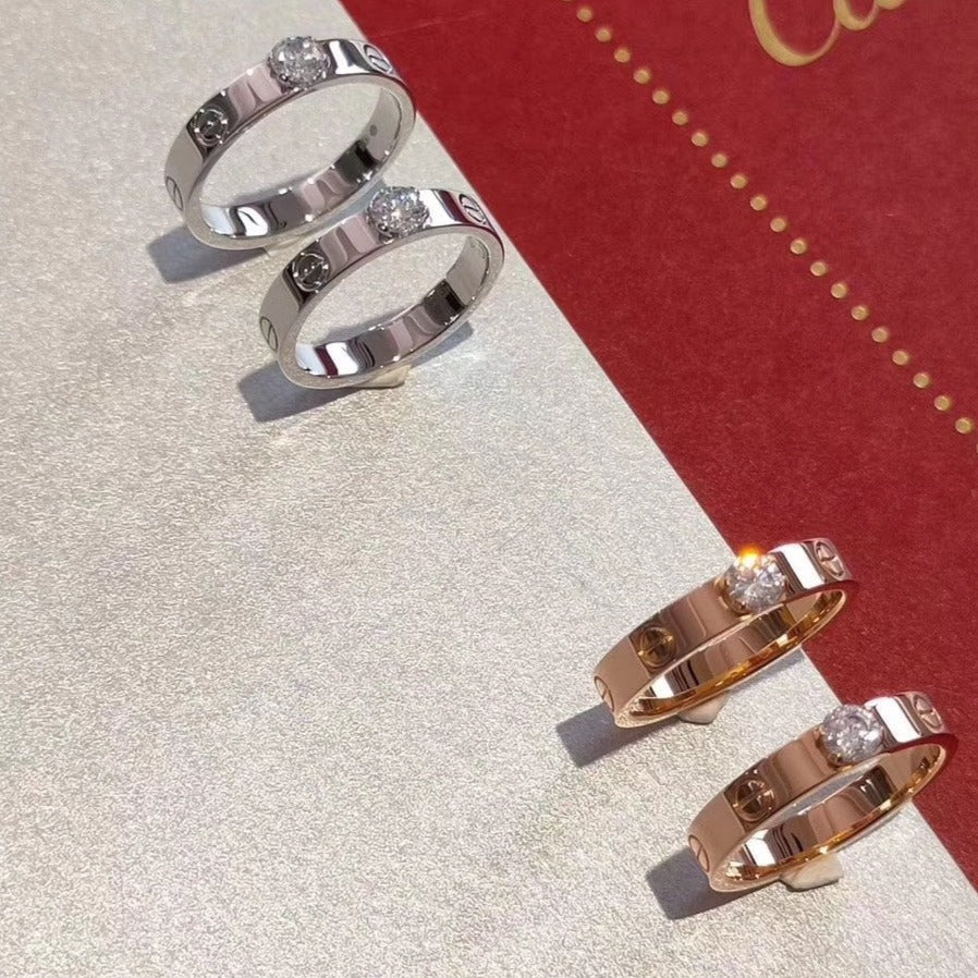 [Luna Brilliance]LOVE RING 3.6MM 1 BIG DIAMOND