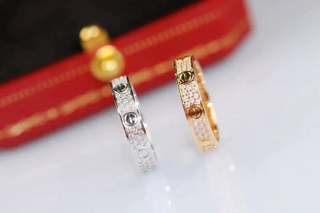[Luna Brilliance]LOVE RING 3.6MM DIAMOND PAVED