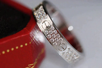 [Luna Brilliance]LOVE RING 3.6MM DIAMOND PAVED