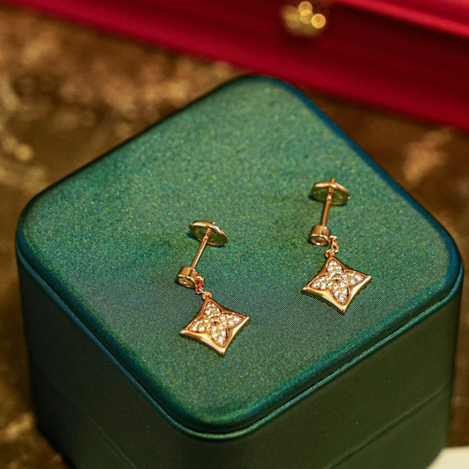 [Luna Brilliance]STAR DIAMONDS EARRINGS GOLD