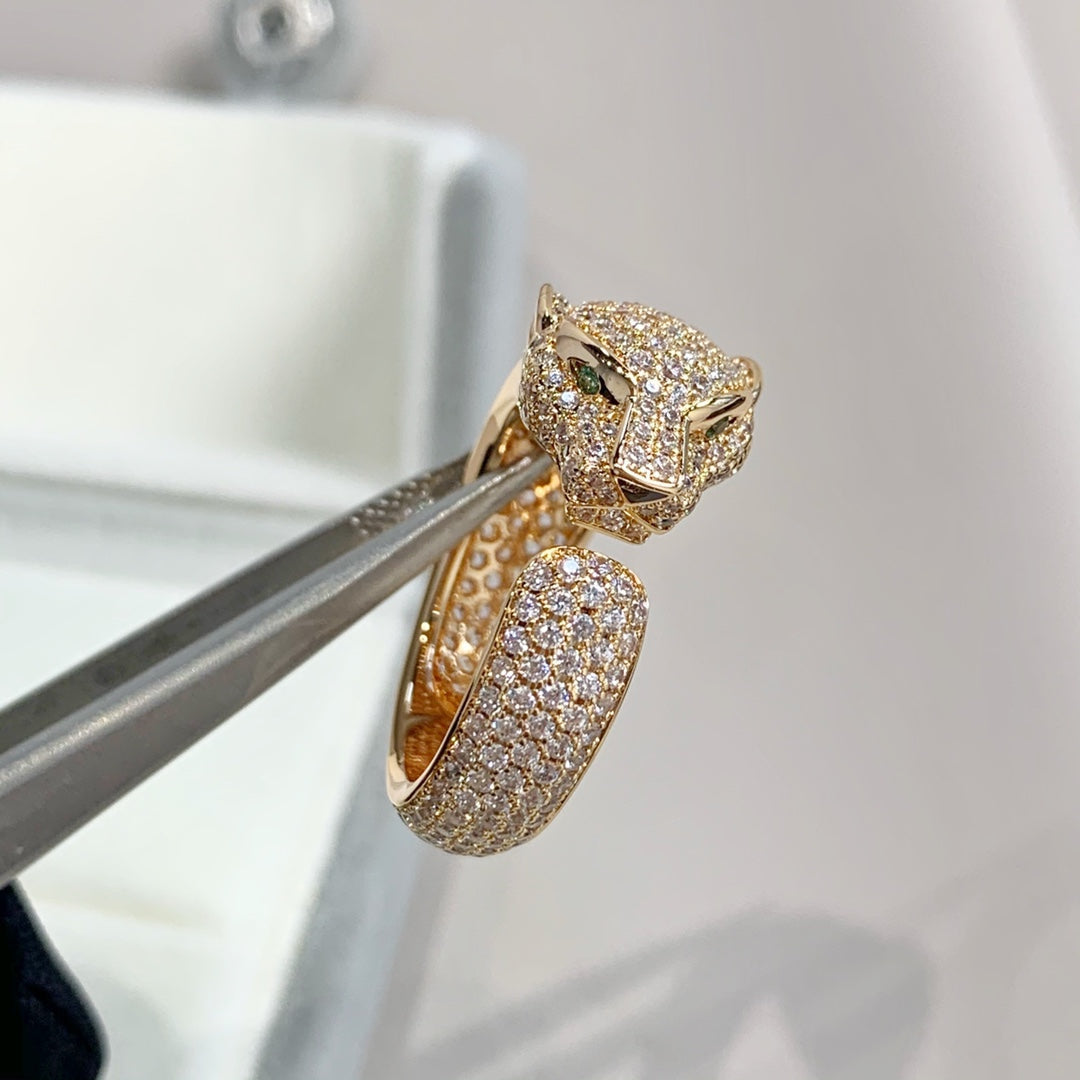 [Luna Brilliance]PANTHERE PINK GOLD DIAMOND RING