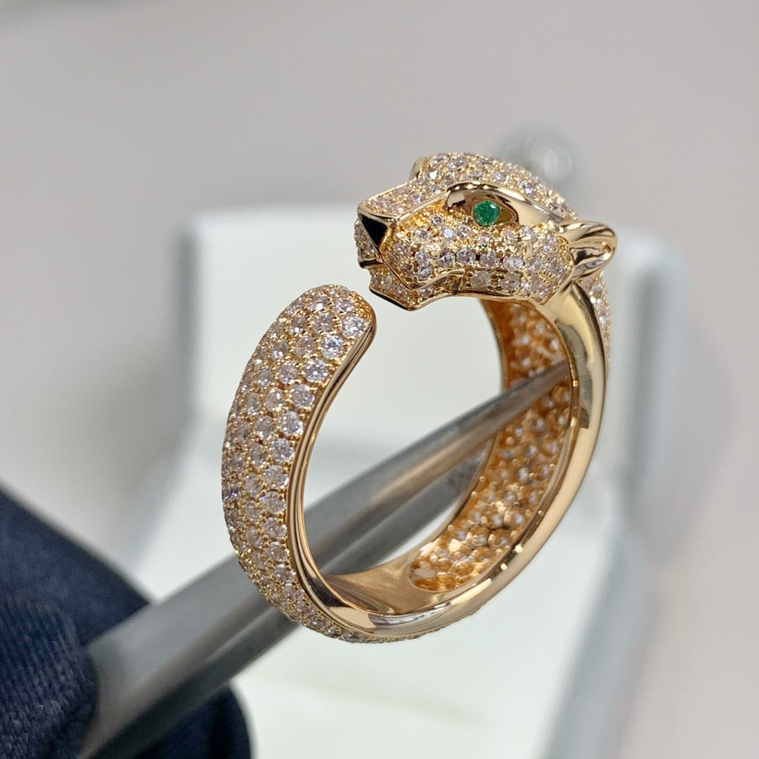 [Luna Brilliance]PANTHERE PINK GOLD DIAMOND RING
