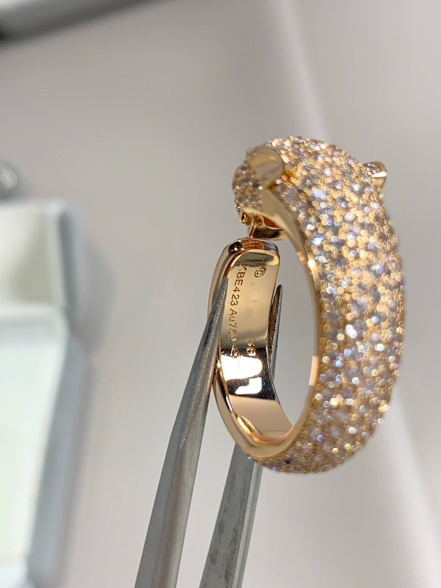 [Luna Brilliance]PANTHERE PINK GOLD DIAMOND RING