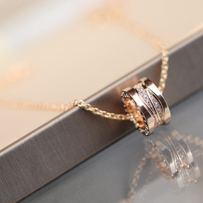 [Luna Brilliance]ZERO 1 PINK GOLD DIAMOND NECKLACE