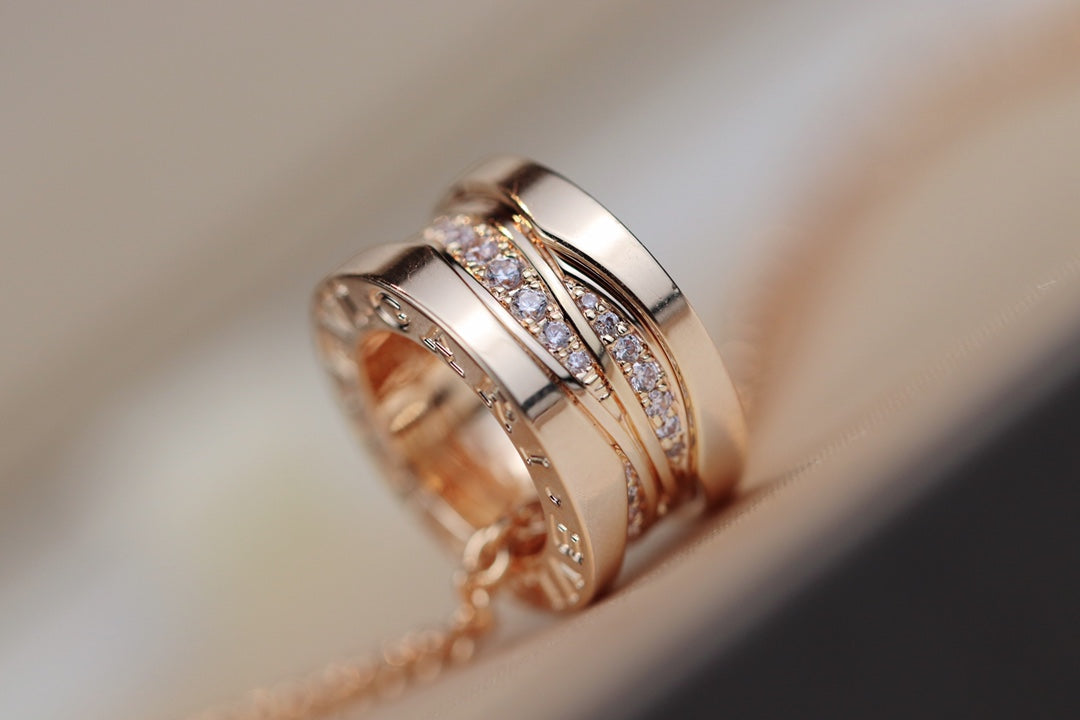 [Luna Brilliance]ZERO 1 PINK GOLD DIAMOND NECKLACE