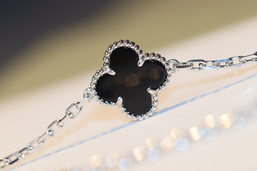 [Luna Brilliance]CLOVER 20 MOTIFS ONYX DIAMOND SILVER