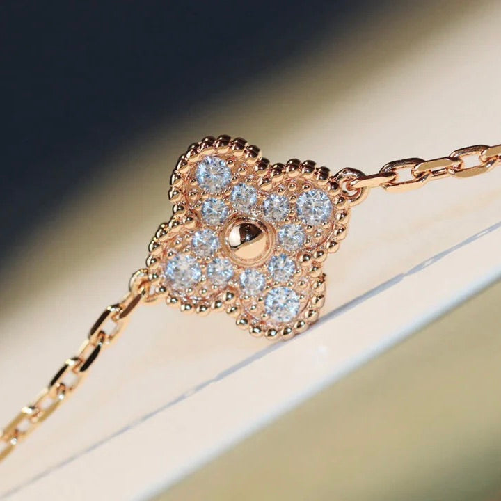[Luna Brilliance]CLOVER 20 MOTIFS LASER DIAMOND NECKLACE