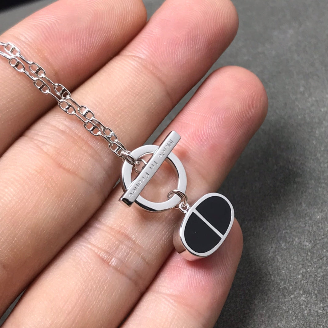 [Luna Brilliance]CHAINE VERSO BLACK CERAMIC  NECKLACE