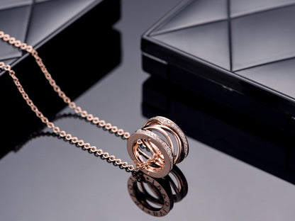 [Luna Brilliance]ZERO 1 PINK GOLD DIAMOND OPEN NECKLACE