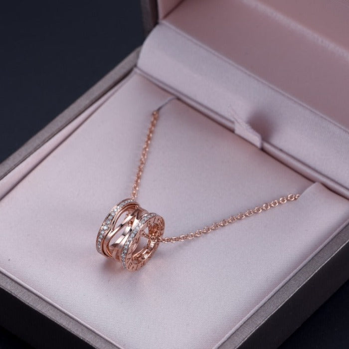 [Luna Brilliance]ZERO 1 PINK GOLD DIAMOND OPEN NECKLACE