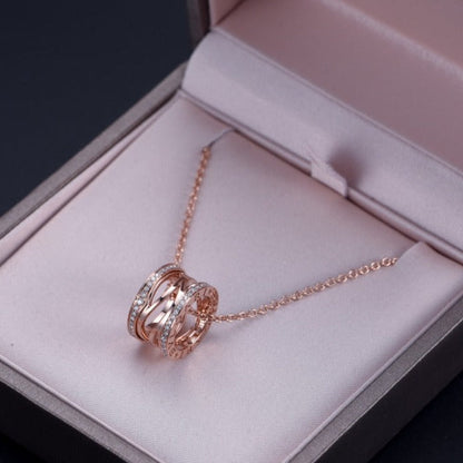 [Luna Brilliance]ZERO 1 PINK GOLD DIAMOND OPEN NECKLACE