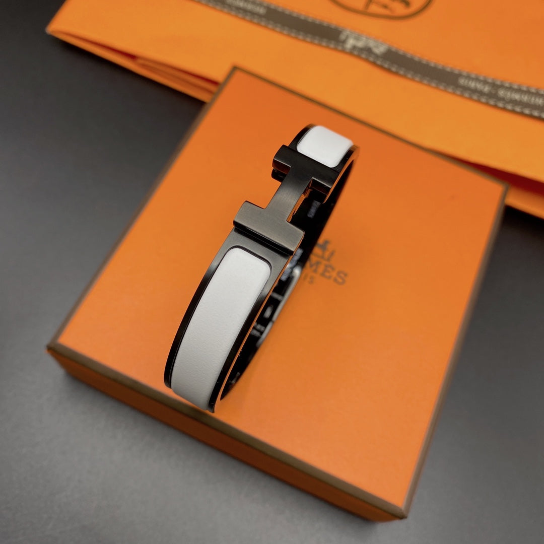 [Luna Brilliance]H BRACELET 12MM BLACK WHITE CERAMIC