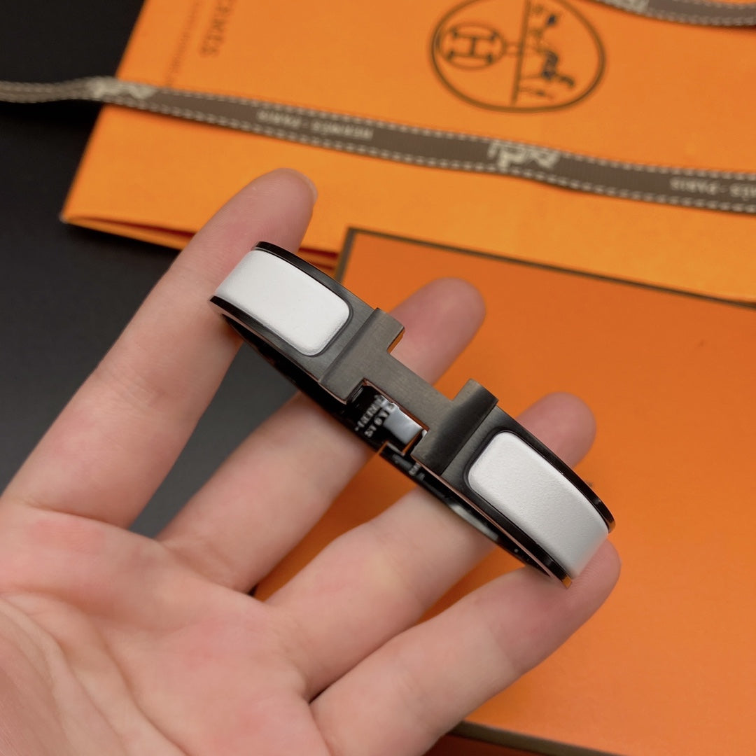 [Luna Brilliance]H BRACELET 12MM BLACK WHITE CERAMIC