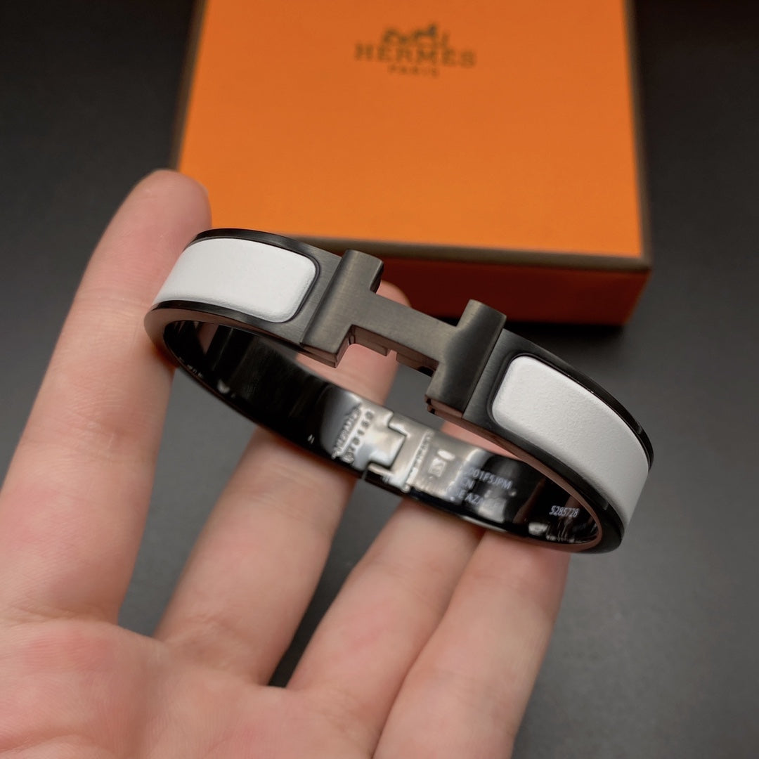 [Luna Brilliance]H BRACELET 12MM BLACK WHITE CERAMIC