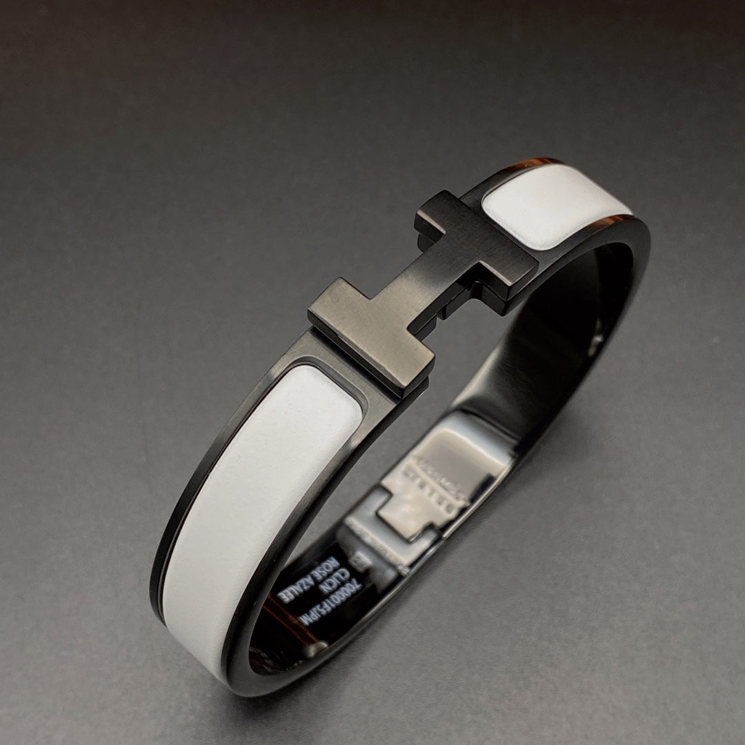 [Luna Brilliance]H BRACELET 12MM BLACK WHITE CERAMIC