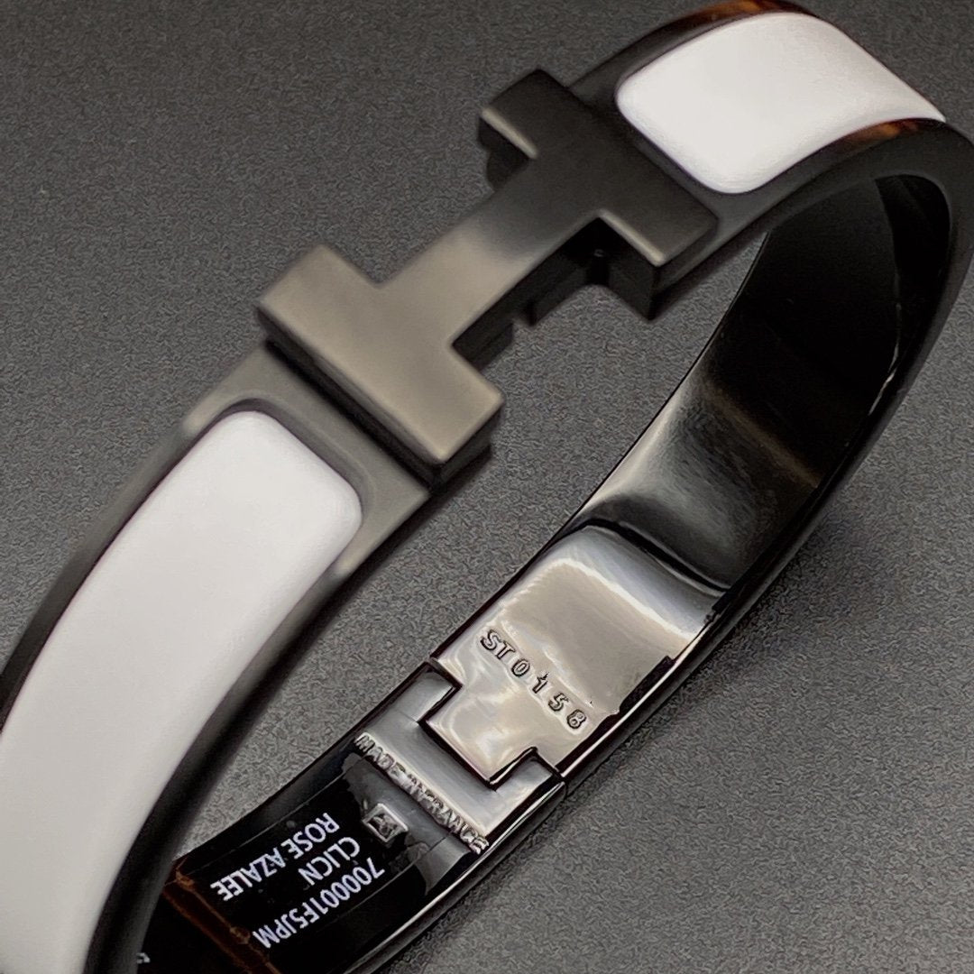 [Luna Brilliance]H BRACELET 12MM BLACK WHITE CERAMIC