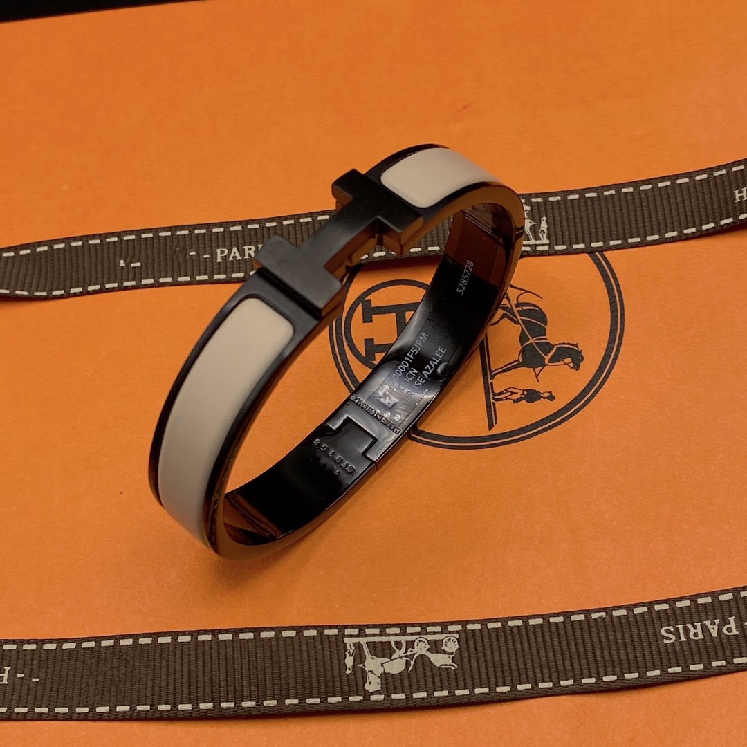 [Luna Brilliance]H BRACELET 12MM BLACK BEIGE CERAMIC