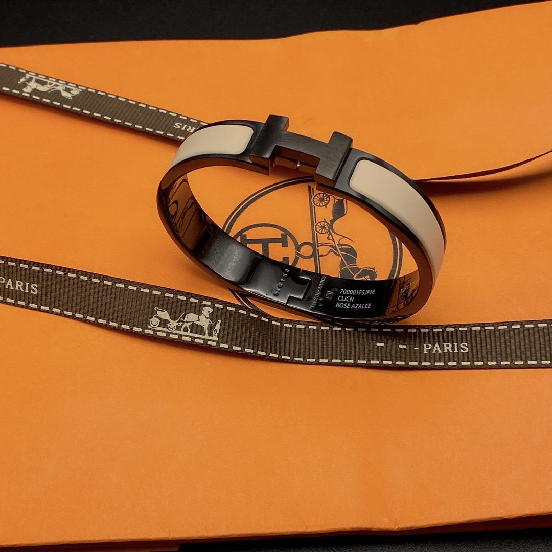 [Luna Brilliance]H BRACELET 12MM BLACK BEIGE CERAMIC