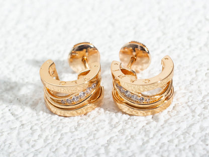 [Luna Brilliance]ZERO 1 PINK GOLD DIAMONDS EARRINGS