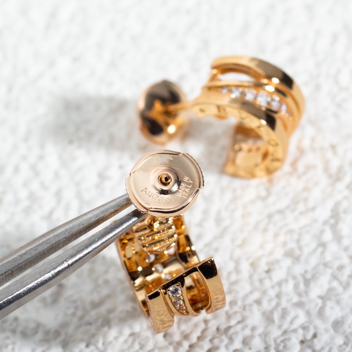 [Luna Brilliance]ZERO 1 PINK GOLD DIAMONDS EARRINGS