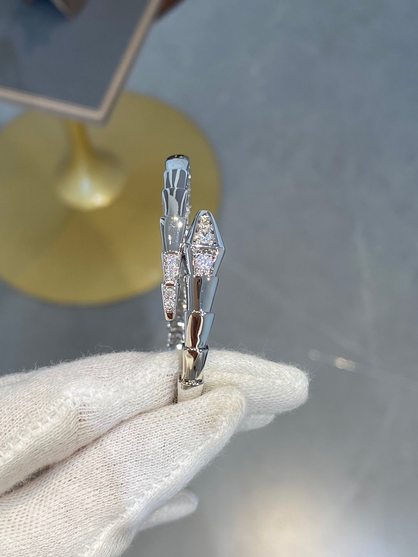 [Luna Brilliance]SERPENTI BRACELET DIAMONDS SILVER