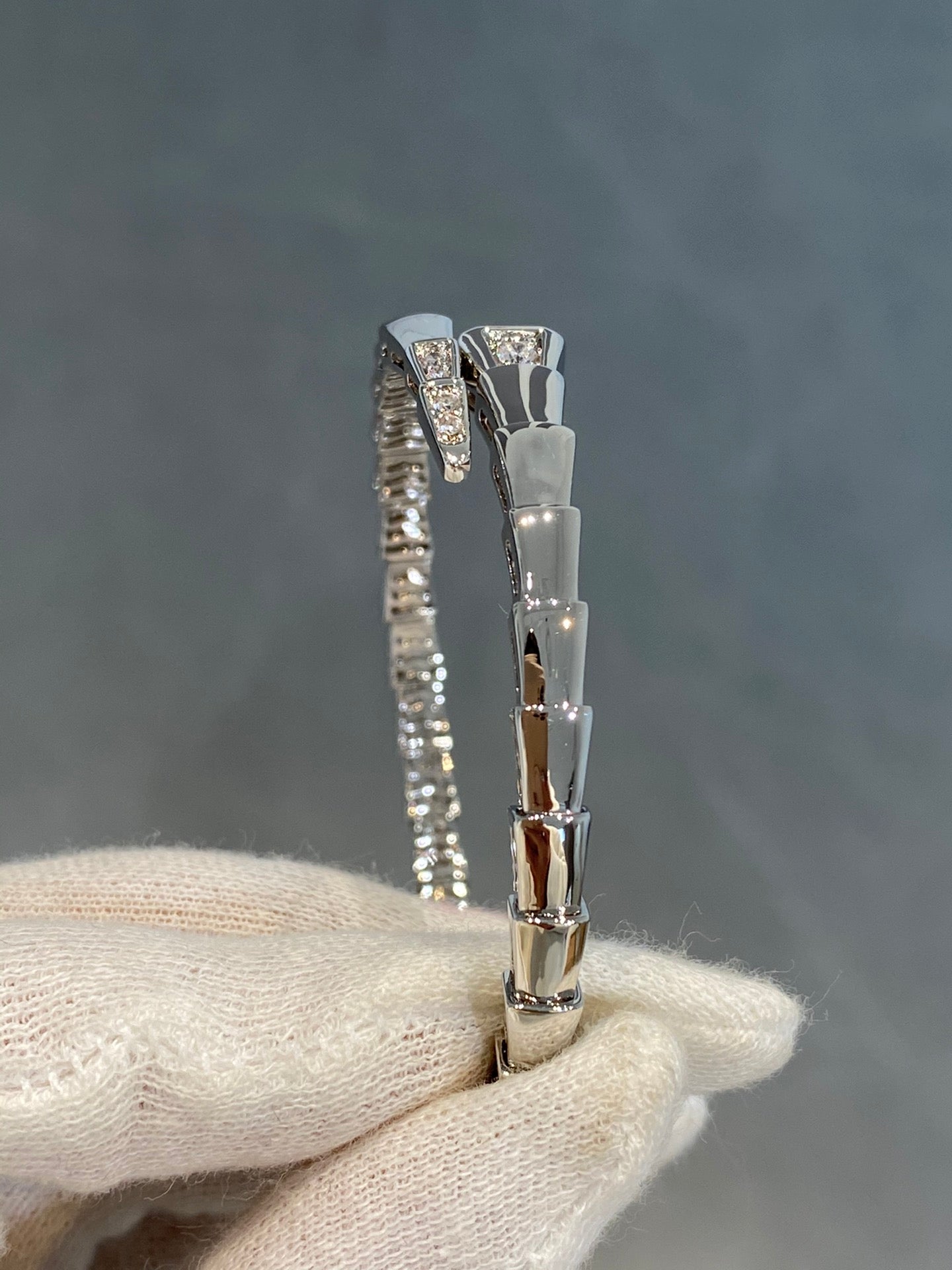 [Luna Brilliance]SERPENTI BRACELET DIAMONDS SILVER