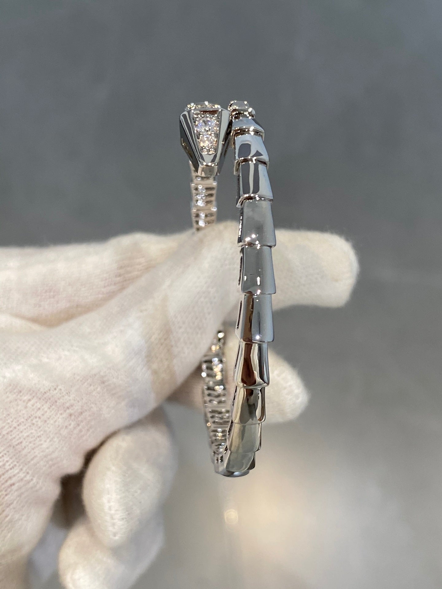 [Luna Brilliance]SERPENTI BRACELET DIAMONDS SILVER