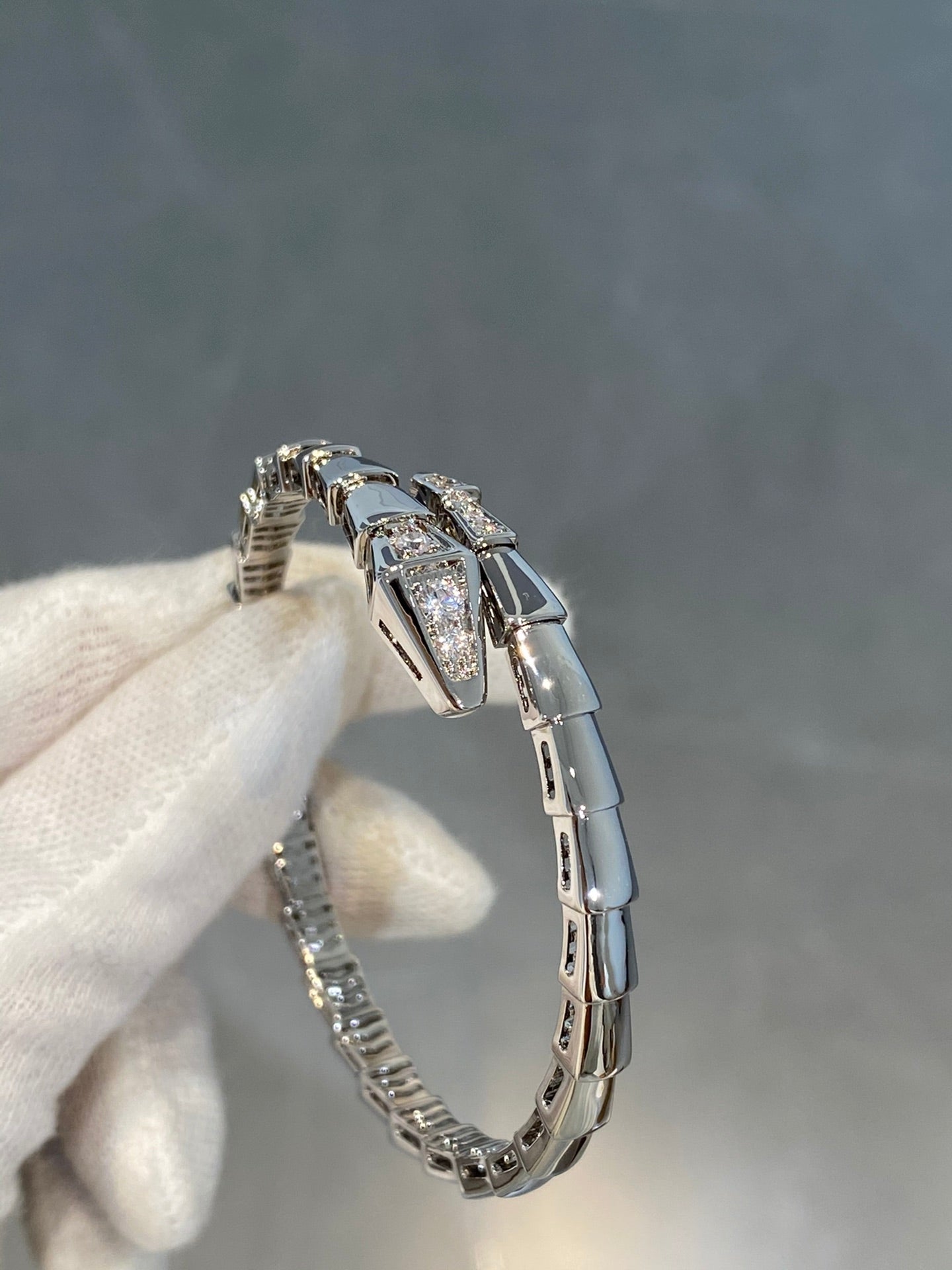 [Luna Brilliance]SERPENTI BRACELET DIAMONDS SILVER