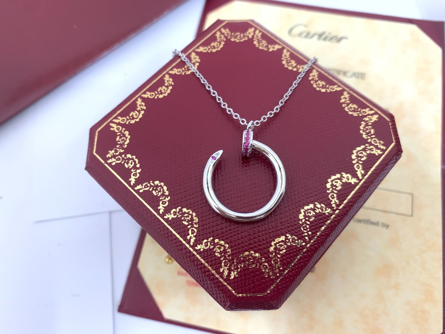[Luna Brilliance]JUSTE PINK DIAMOND NECKLACE