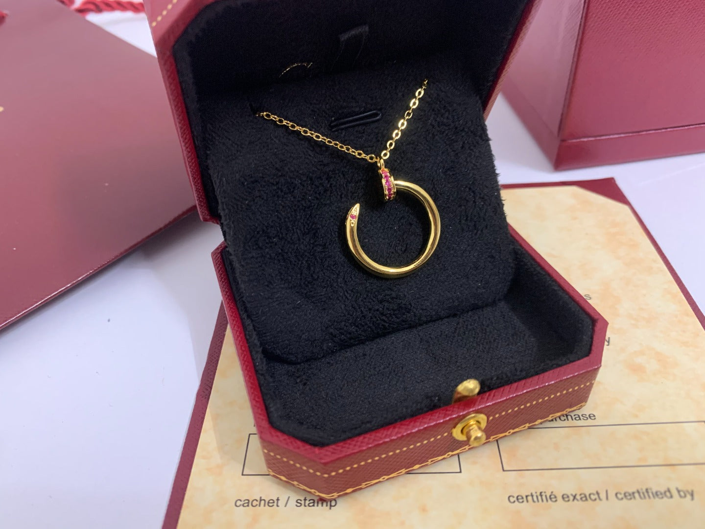 [Luna Brilliance]JUSTE PINK DIAMOND NECKLACE