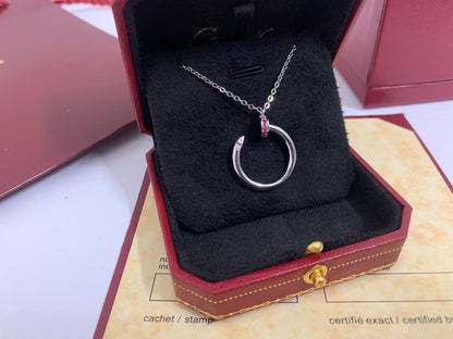 [Luna Brilliance]JUSTE PINK DIAMOND NECKLACE