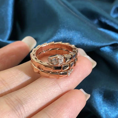 [Luna Brilliance]SERPENTS DOUBLE ROW DIAMOND RING