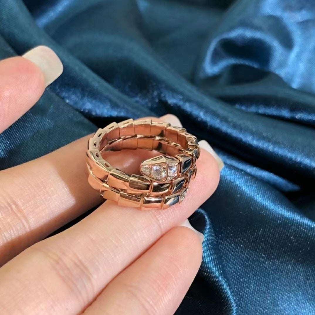 [Luna Brilliance]SERPENTS DOUBLE ROW DIAMOND RING