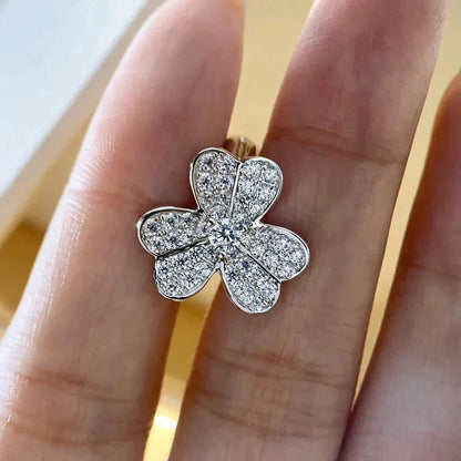 [Luna Brilliance]CLOVER COMOS DIAMOND EARRINGS SILVER