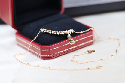 [Luna Brilliance]CLASH PINK GOLD NECKLACE