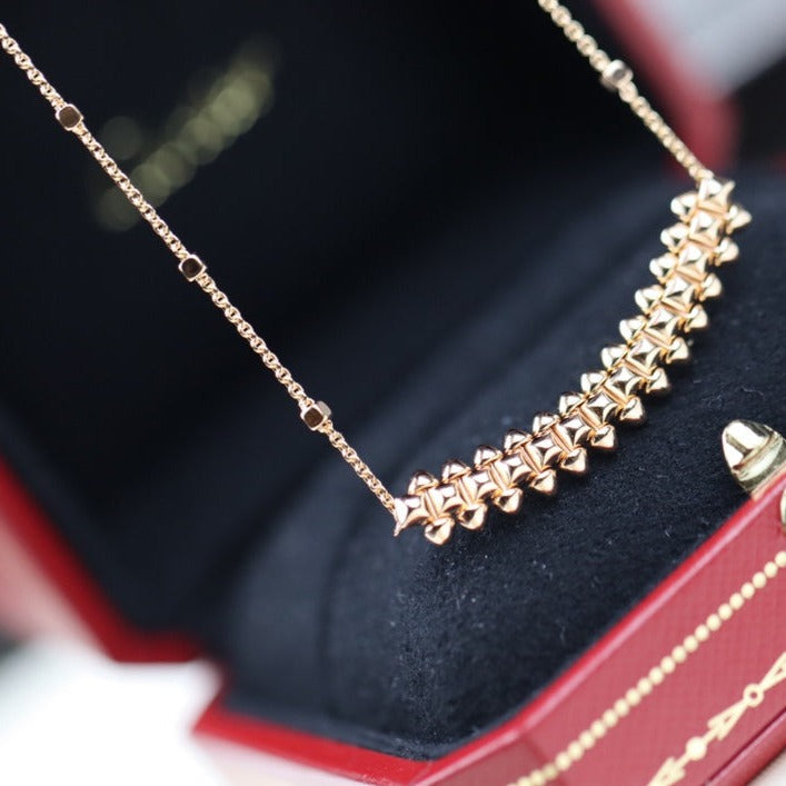 [Luna Brilliance]CLASH PINK GOLD NECKLACE
