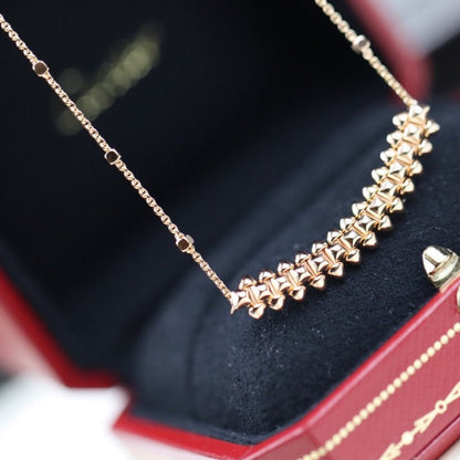 [Luna Brilliance]CLASH PINK GOLD NECKLACE