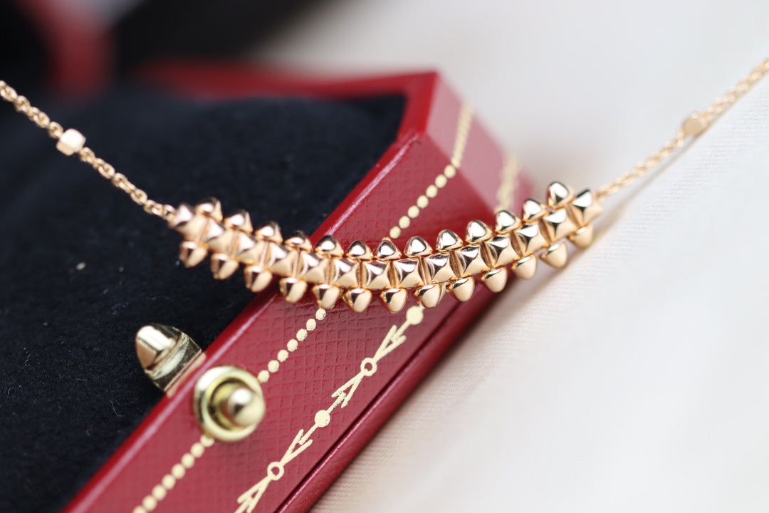 [Luna Brilliance]CLASH PINK GOLD NECKLACE