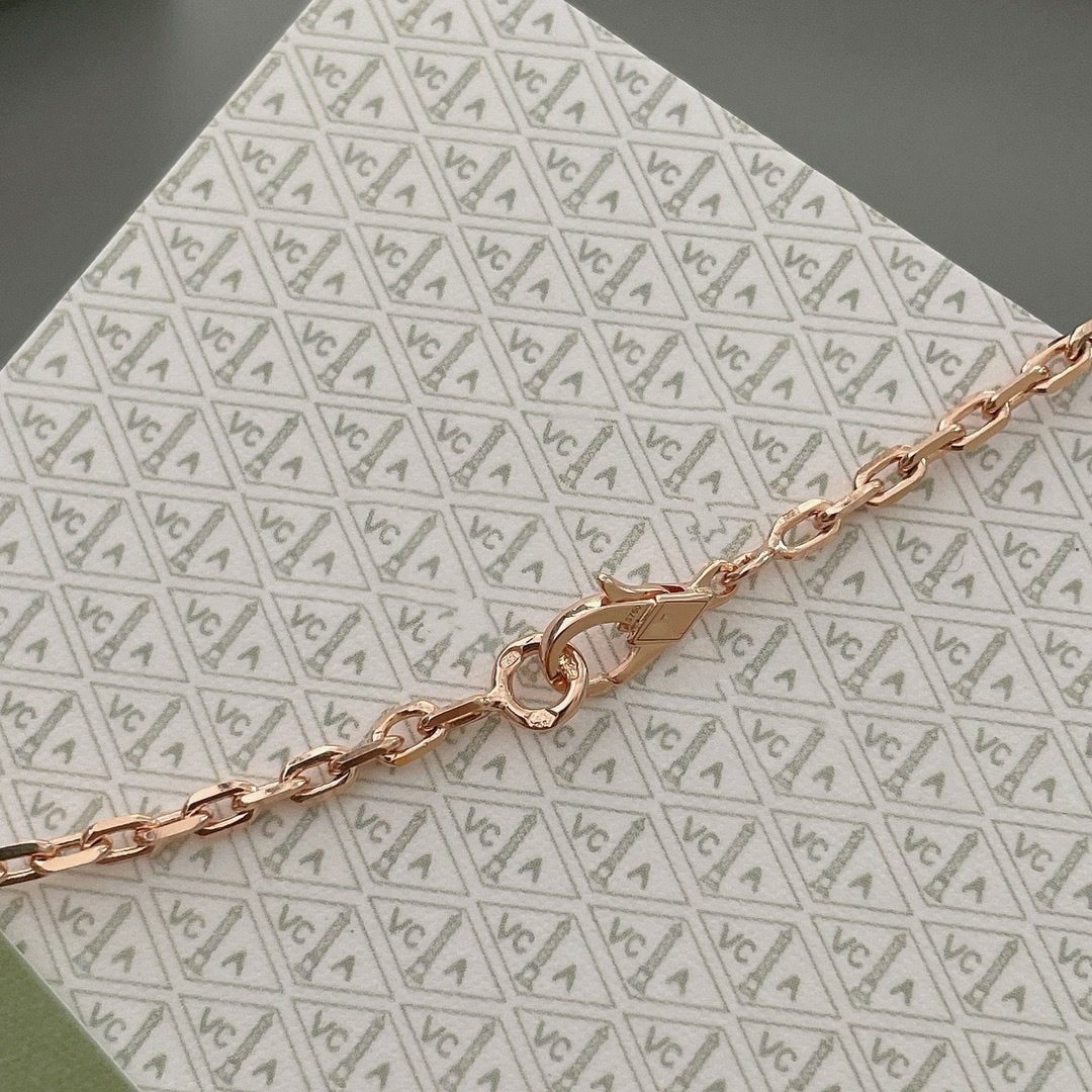 [Luna Brilliance]LUCKY SPRING 15 MOTIFS ROSE GOLD NECKLACE